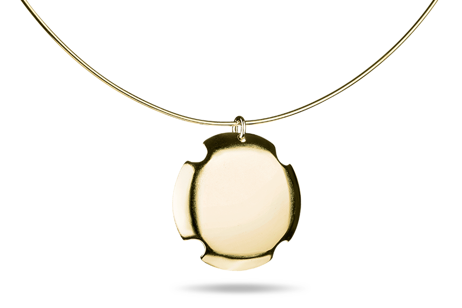 Bouchon Necklace - Gold plated silver necklace, matte