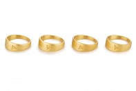 Element Ring - stříbrný designový prsten pozlacený, matné provedení