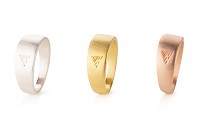Element Ring - stříbrný, pozlacený designový prsten