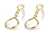 Muselet earrings by Anna Marešová, Champagne collection.