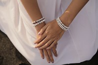 ARIA bracelet - howlite and silver.