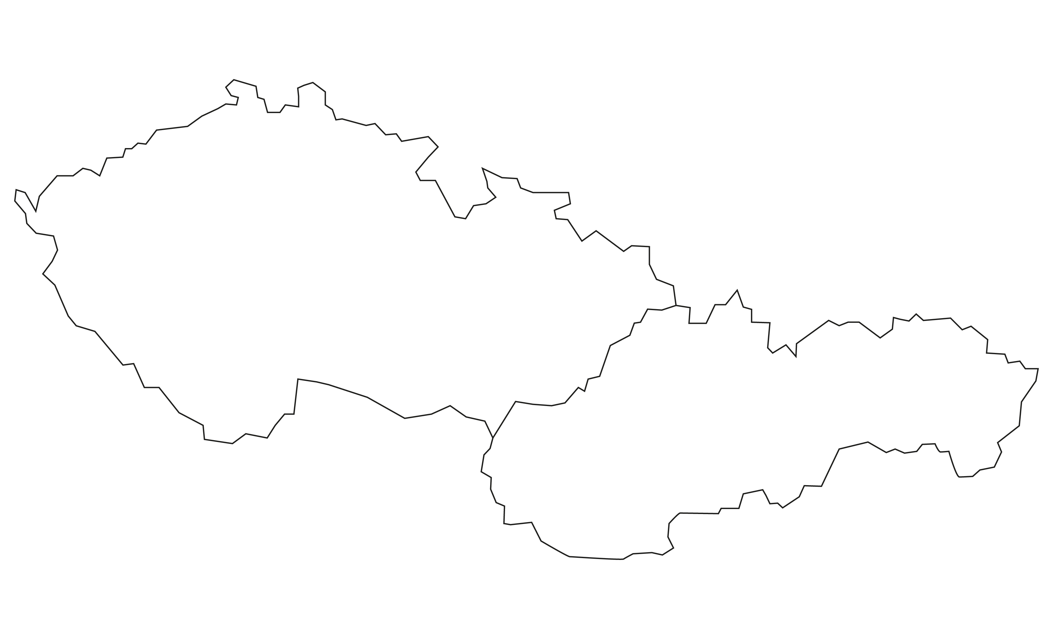 Mapa ČR and SK