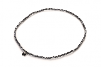 LUNA Necklace - dedicated to the desire for LOVE, hematite, pearl and silver