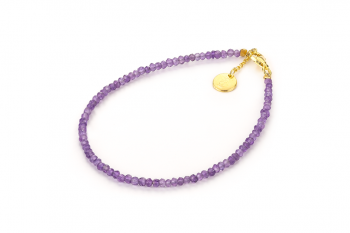 LAVENDER - dedicated to the desire for the INNER STRENGHT, ametyst and gold plated silver