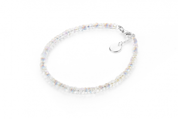 ESMÉ - dedicated to the desire for the INNER STRENGTH, faceted rainbow moonstone and silver