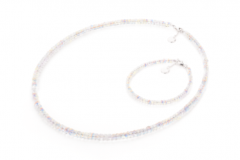 ESMÉ set - rainbow moonstone and silver