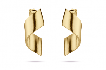 OMG Crush Earrings - gold plated silver, matte