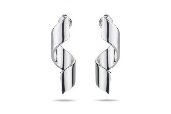 Fatal Crush Earrings - silver, glossy