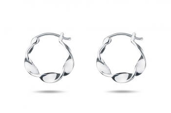 Little Crush Hoops - silver earrings, glossy