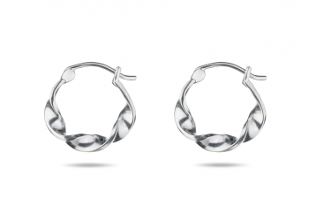 Little Crush Hoops - silver earrings, matte