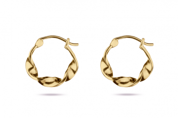 Little Crush Hoops - gold plated silver earrings, matte