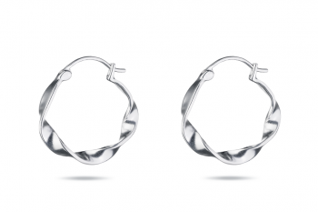 Pretty Big Crush Hoops - silver earrings, matte