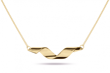 Fatal Crush Necklace - gold plated silver, glossy