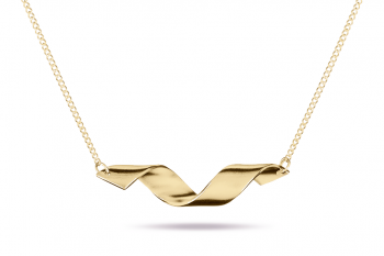 Fatal Crush Necklace - gold plated silver, matte