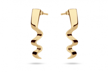 Summer Crush Earrings - gold plated silver, glossy