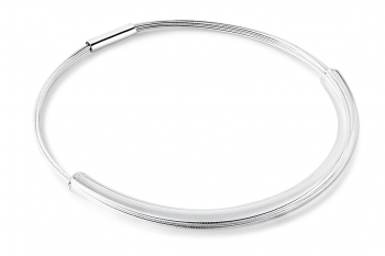Large Icy Necklace - Strieborný náhrdelník, lesklé sklo