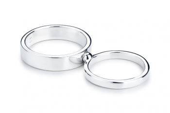 Set snubních prstenů Infinity s prstenem pro muže stylu 'Pan Božský'