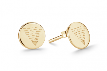Element EARTH Earrings MINI - gold plated studs
