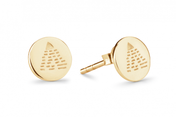 Element AIR Earrings MINI - gold plated studs