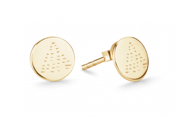 Element FIRE Earrings MINI - gold plated studs