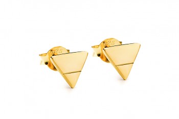 Element EARTH - gold earrings, 14 carats