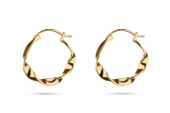 Pretty Big Crush Hoops - gold earrings, 18 carats