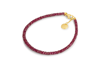 LONGIDO - dedicated to the desire for DECISION, ruby and gold plated silver
