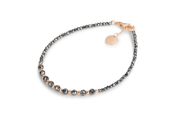 AIJI ROSE - dedicated to the desire for LOVE, hematite and rose gold silver
