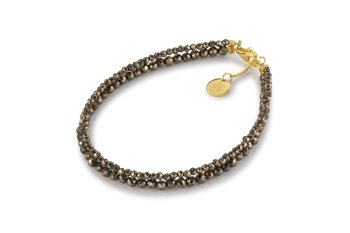 SUASA DUA - dedicated to the desire for the INNER STRENGHT, pyrite and gold plated silver