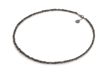 DIAMOND NOIR - dedicated to the desire for AWAKENING, rough diamond and silver