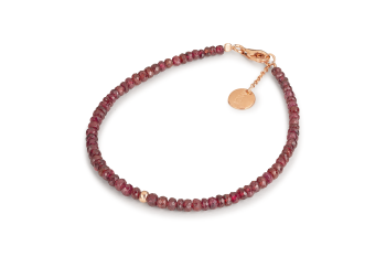 ISALIA - dedicated to the desire for BEAUTY, red spinel and rose gold plated silver