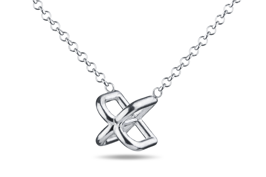 Letter b online necklace silver