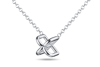 »B« Necklace - silver necklace with letter B