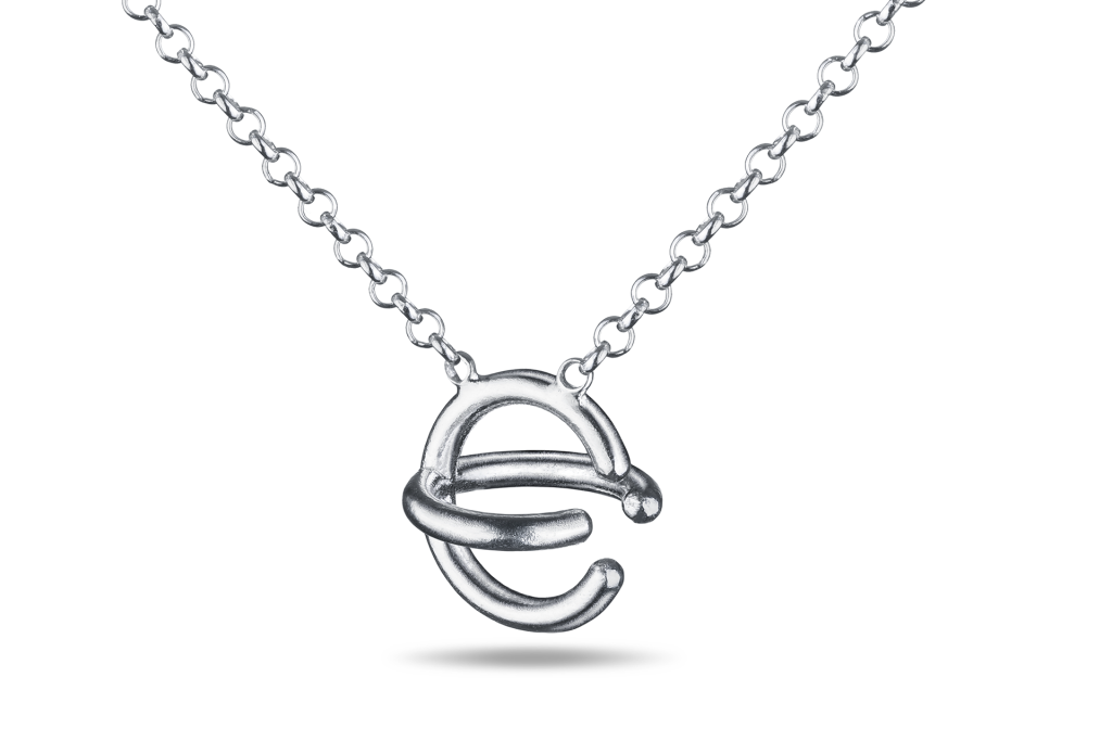 Sterling silver letter c necklace hotsell