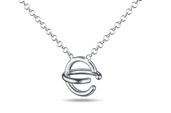 »C« Necklace - silver necklace with letter C