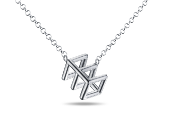 »E« Necklace - stříbrný náhrdelník s písmenem E
