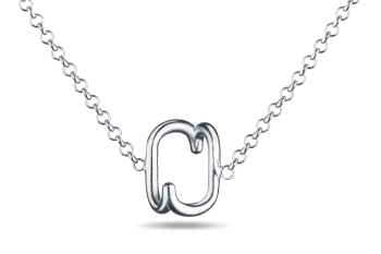 »J« Necklace - stříbrný náhrdelník s písmenem J
