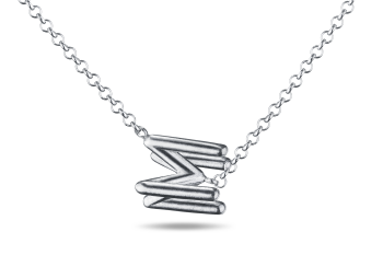 »M« Necklace - silver necklace with letter M