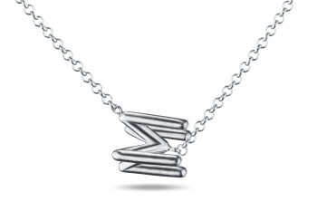 »M« Necklace - strieborná retiazka s písmenom M