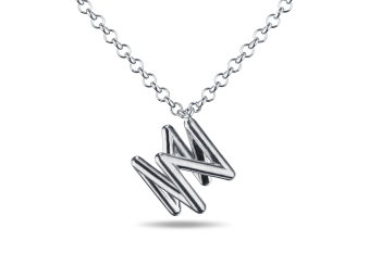 »N« Necklace - silver necklace with letter N