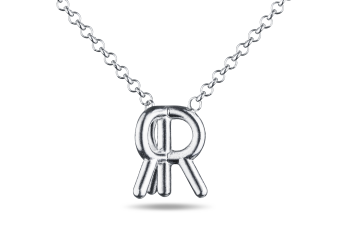 »R« Necklace - silver necklace with letter R