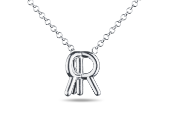 »R« Necklace - strieborná retiazka s písmenom R