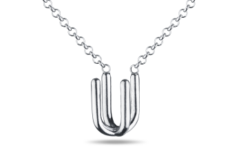 »U« Necklace - strieborná retiazka s písmenom U