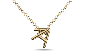 »A« Necklace - gold plated necklace with letter A