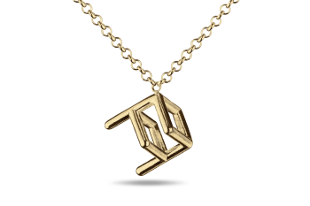 »F« Necklace - pozlacený náhrdelník s písmenem F