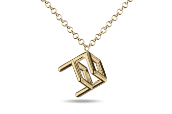 »F« Necklace - gold plated necklace with letter F