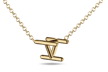 »H« Necklace - pozlacený náhrdelník s písmenem H