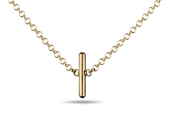 »I« Necklace - pozlacený náhrdelník s písmenem I