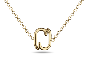 »J« Necklace - gold plated necklace with letter J