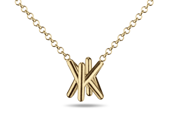»K« Necklace - gold plated necklace with letter K